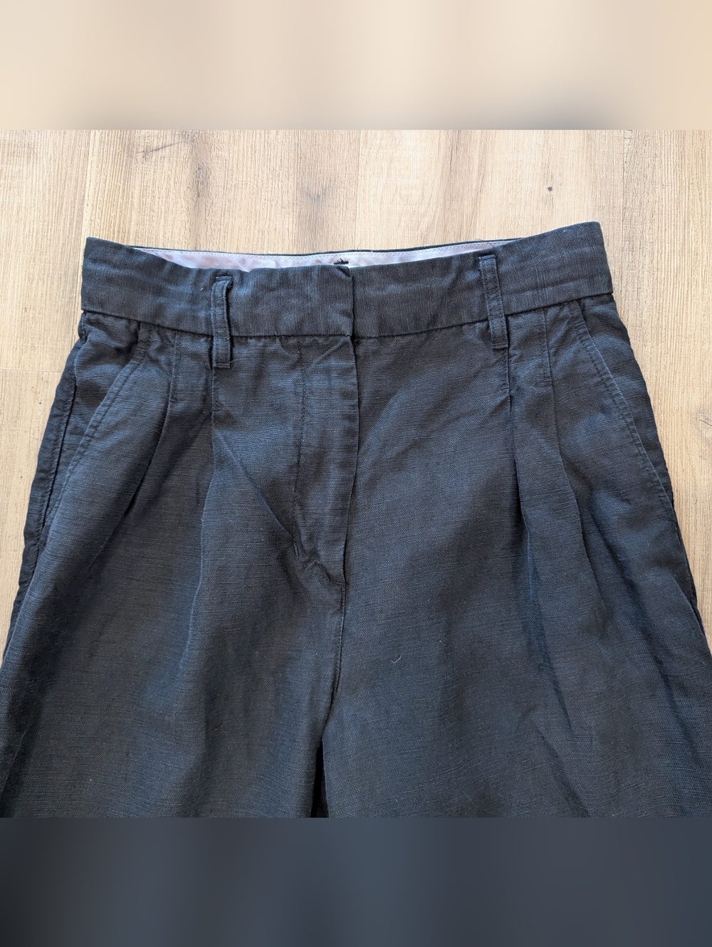 Aritzia Wilfred Black Wide-Leg High-Rise Linen-Blend Pants - Picture 3 of 9